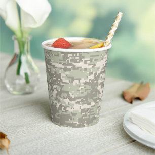 Classic Military Digital Camo Pattern Paper Cups