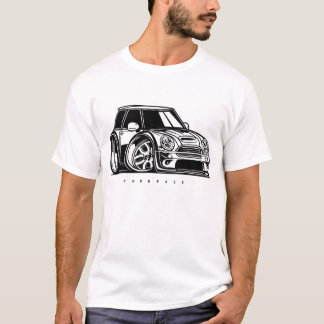 Classic Mini Clubman Toon Art Car Enthusiast T-Shirt
