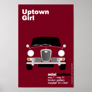 Classic Mini Wolseley Hornet minimalist art Poster