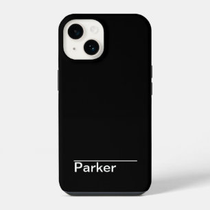 Classic Minimal Black and White iPhone 14 Case