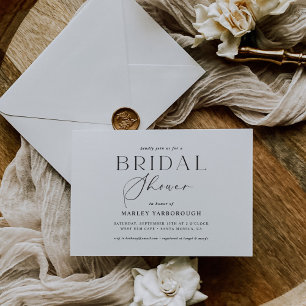 Classic Minimal Bridal Shower Party Invitation 