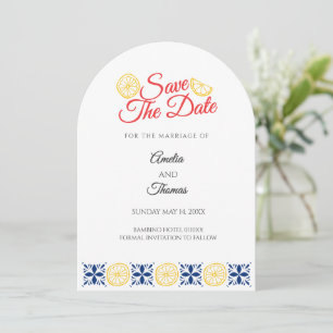 Classic minimal italian save the dates invitation
