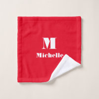 Classic Minimal Modern Name Initial Letter Red