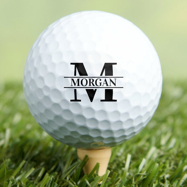 Classic Minimal Monogram Name Golf Balls (Classic Minimal Monogram Name Golf Balls)