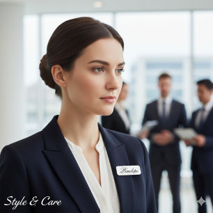 Classic Minimal Personalized Typography Custom Name Tag