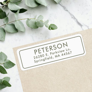 Classic Minimal Return Address Label