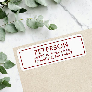 Classic Minimal Return Address Label