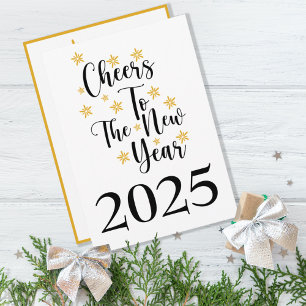 Classic Minimalist 2025 New Years Holiday Card