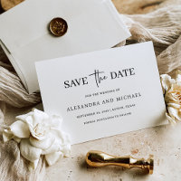 Classic Minimalist Black and White Wedding