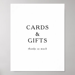 Classic Minimalist Cards and Gifts Sign