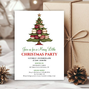 Classic minimalist Christmas tree holiday invite