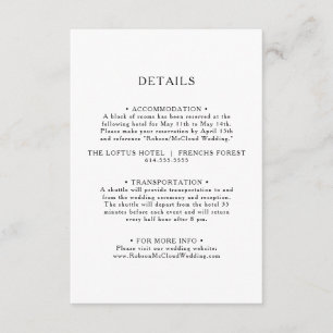 Classic Minimalist Details Enclosure Card