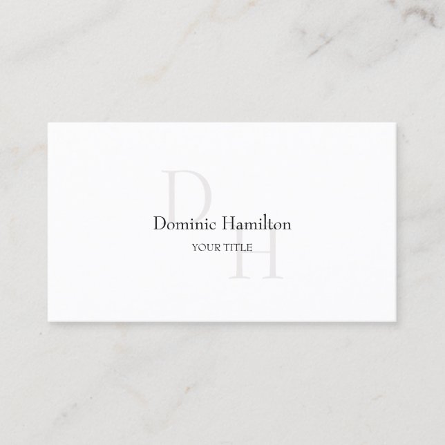CLASSIC Minimalist Elegance Business Card (Front)