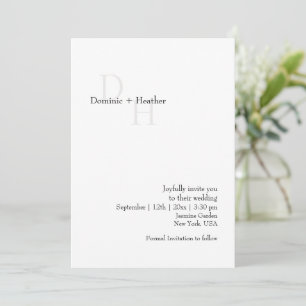 CLASSIC Minimalist Elegance Wedding Invitation