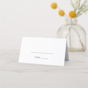 CLASSIC Minimalist Elegance Wedding Place Card