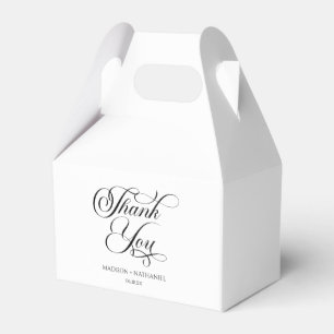 Classic Minimalist Elegant Script Wedding Favour Box