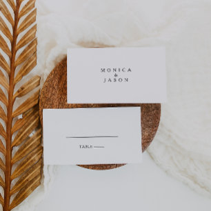 Classic Minimalist Flat Wedding Place Card