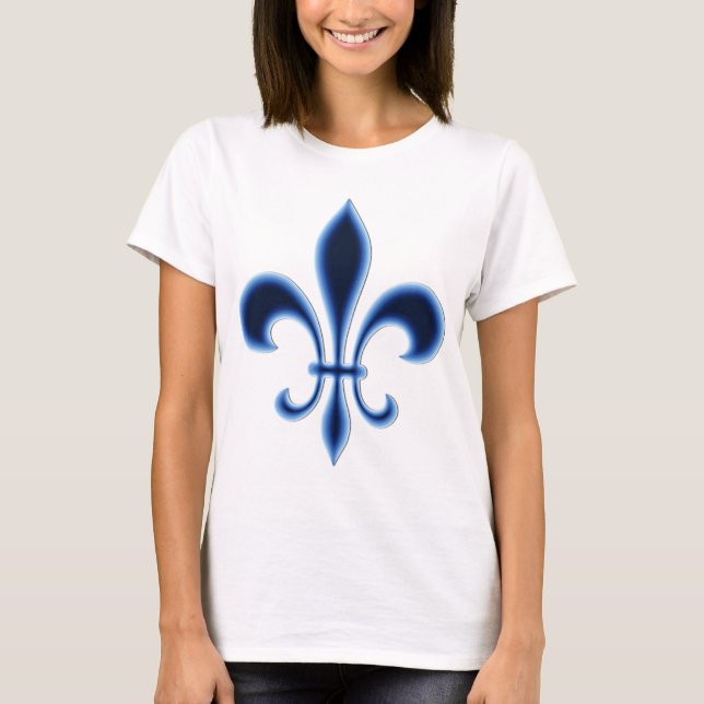 Classic Minimalist Fleur-de-Lis Graphic T-Shirt (Front)