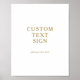 Classic Minimalist Gold Cards and Gifts Custom Poster