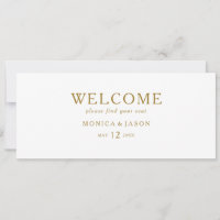 Classic Minimalist Gold Seating Chart Header