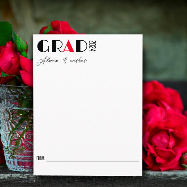Classic Minimalist Graduation white Enclosure Card (Creator Uploaded)