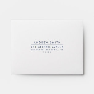 Classic Minimalist Modern Line Name Return Address Envelope