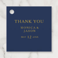 Classic Minimalist Navy Blue | Gold Thank You