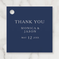 Classic Minimalist Navy Blue | Silver Thank You