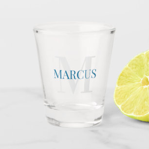 Classic Minimalist Personalised Monogram and Name Shot Glass