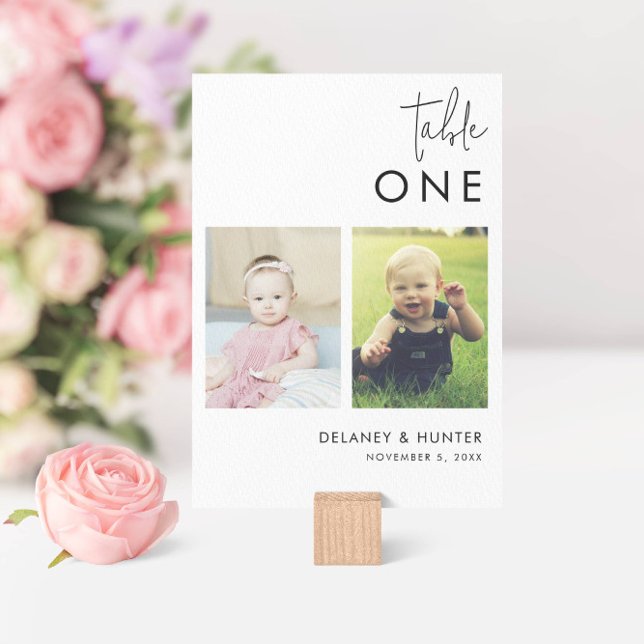 Classic Minimalist Photo Editable Table Number (Creator Uploaded)