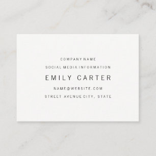 Classic Minimalist Professional Business Card