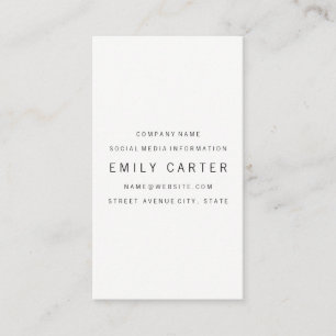 Classic Minimalist Professional Business Card