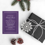 Classic Minimalist Purple Bridal Shower Invitation<br><div class="desc">Classic minimalist purple bridal shower</div>