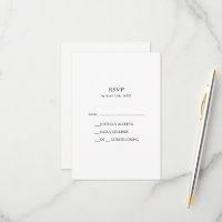 Classic Minimalist RSVP Card