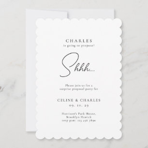Classic Minimalist Surprise Proposal Invitation