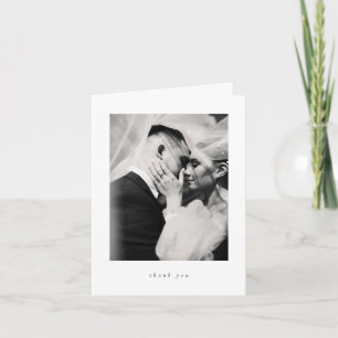 Classic Minimalist Wedding Folded Thank You Card