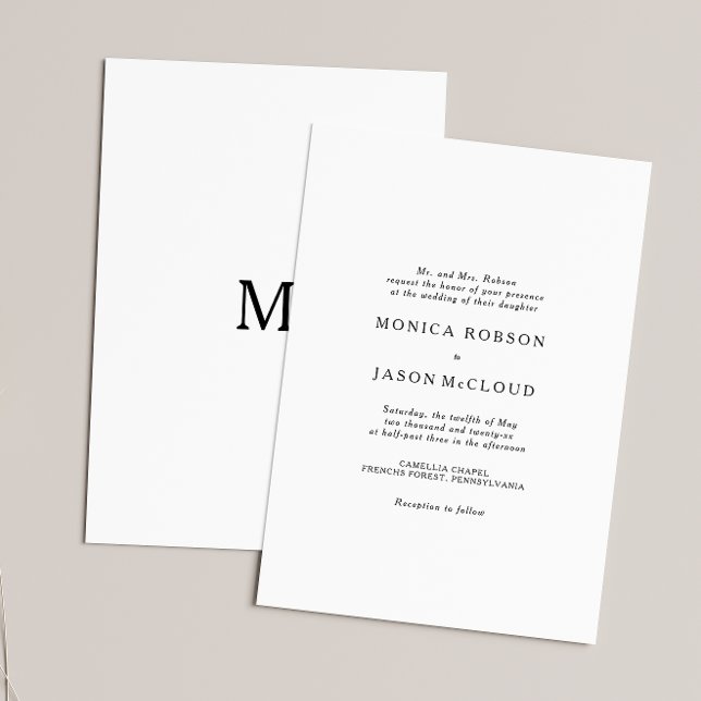 Classic Minimalist Wedding Invitation (Creator Uploaded)