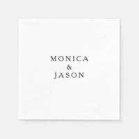 Classic Minimalist Wedding Napkins