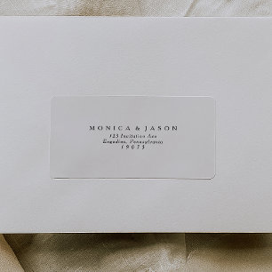 Classic Minimalist Wedding RSVP Address Labels