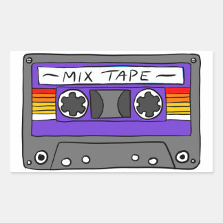 Classic Mix Tape Rectangular Sticker