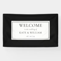 Classic Modern Black And White Wedding Welcome