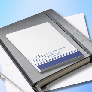 Classic Modern Blue Polka Dots Cleaning Services Notepad