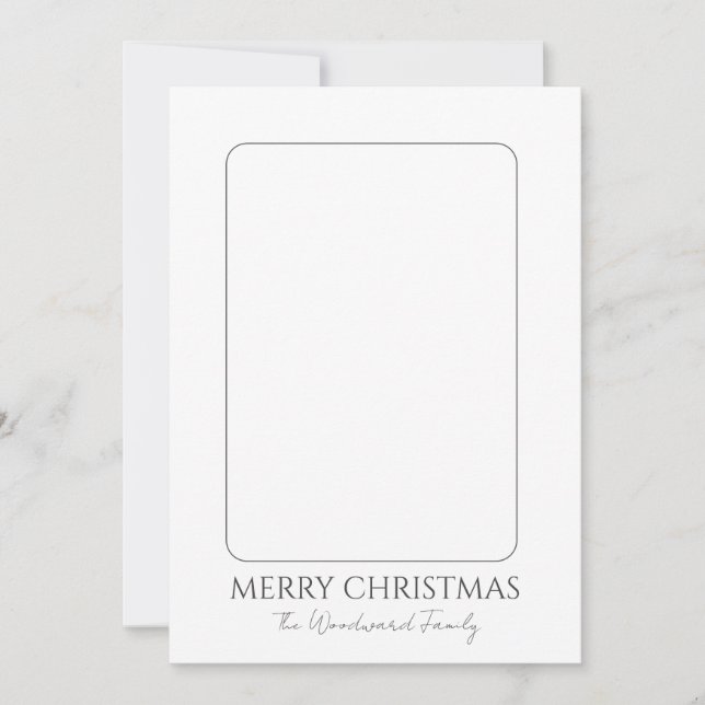 Classic Modern Christmas Photo Holiday Card (Front)