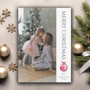 Classic Modern Christmas Photo Holiday Card