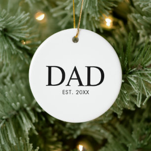 Classic Modern Dad Ceramic Tree Decoration