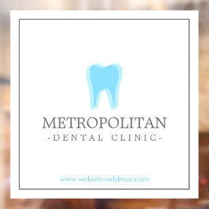 Classic Modern Dentist Tooth Logo on White