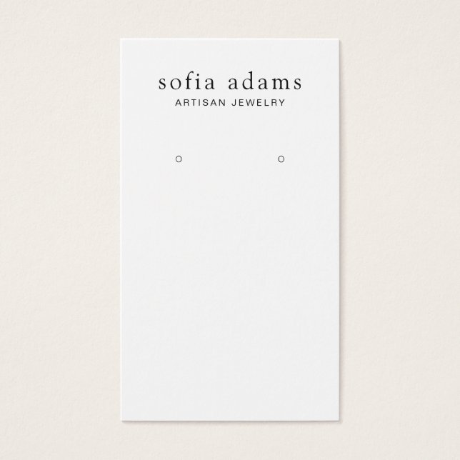 Classic Modern Earring Display Card (Front)
