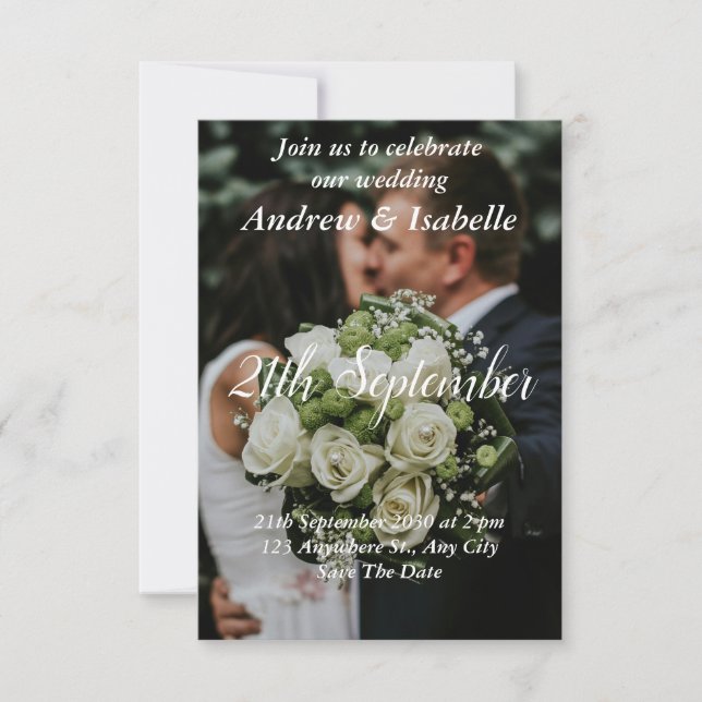 Classic Modern Elehgant Wedding Minimalist Simple Thank You Card (Front)