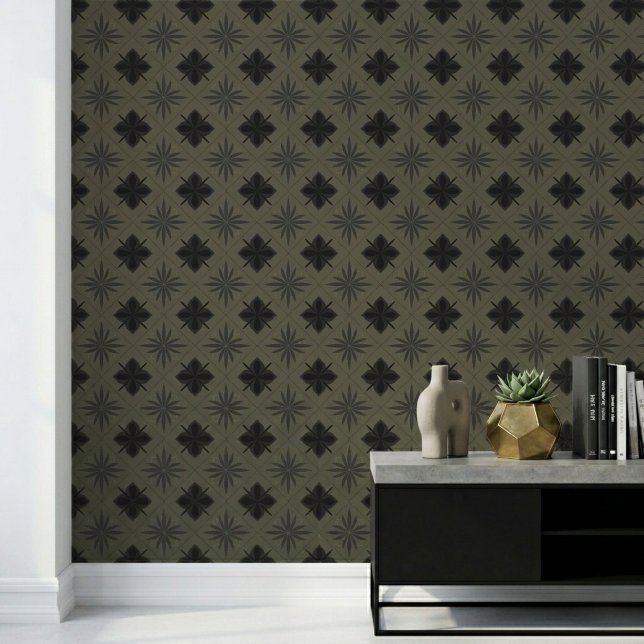 Classic Modern Floral Pattern Dark Mauve Wallpaper (Creator Uploaded)