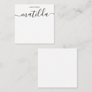 Classic Modern Handwritten Calligraphy Simple Note Card